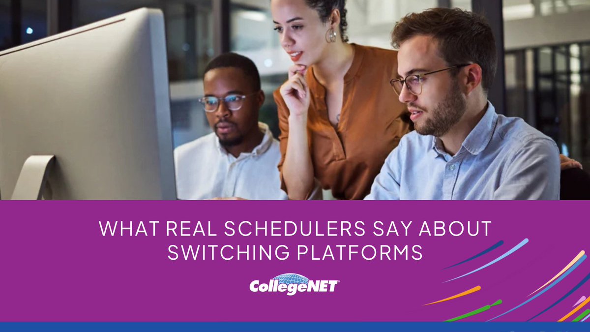 CollegeNET's tweet image. Thinking about switching scheduling platforms? You&apos;re not alone—and it&apos;s easier than you think. See how real schedulers are transforming efficiency and satisfaction across campus.

Read their stories on our blog.

#CollegeNET #Series25 #HigherEd #SchedulingSoftware