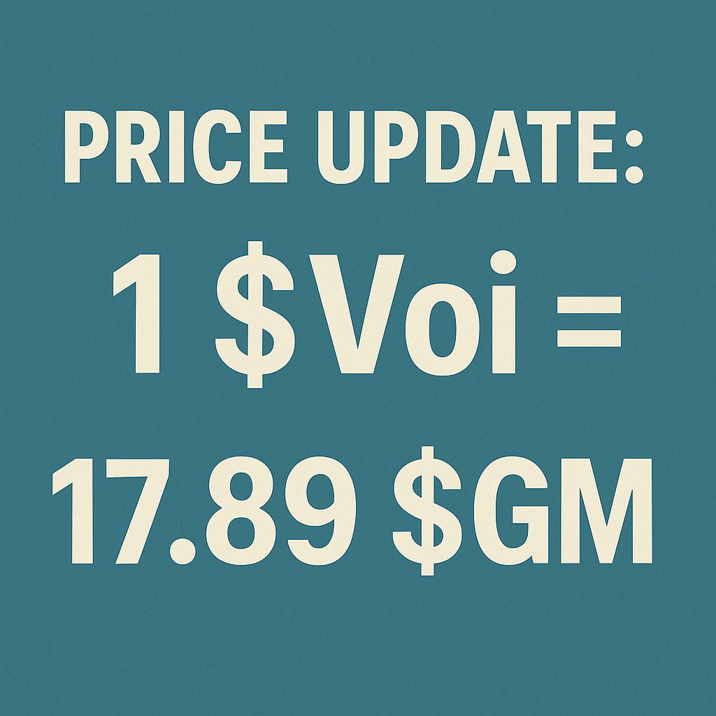 GM (@gm_voi) on Twitter photo Everyday we are inching closer to our ultimate goal.. of 1:1 price correlation.
<a href="/Voi_Net/">Voi Network</a> Everyday we are inching closer to our ultimate goal.. of 1:1 price correlation.
<a href="/Voi_Net/">Voi Network</a>