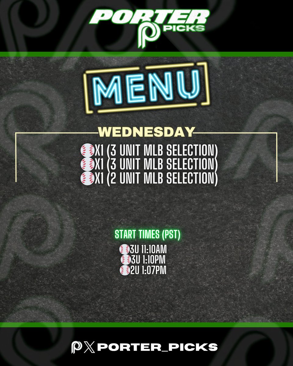 TODAYS SELECTIONS HAVE BEEN SENT OUT!

X1 (3 UNIT SELECTION)
X1 (3 UNIT SELECTION)
X1 (2 UNIT SELECTION)

𝑱𝑶𝑰𝑵 𝑷𝑶𝑹𝑻𝑬𝑹 𝑷𝑰𝑪𝑲𝑺 𝑻𝑶𝑫𝑨𝒀 🚀🚀🚀

launchpass.com/porterpicks's-…