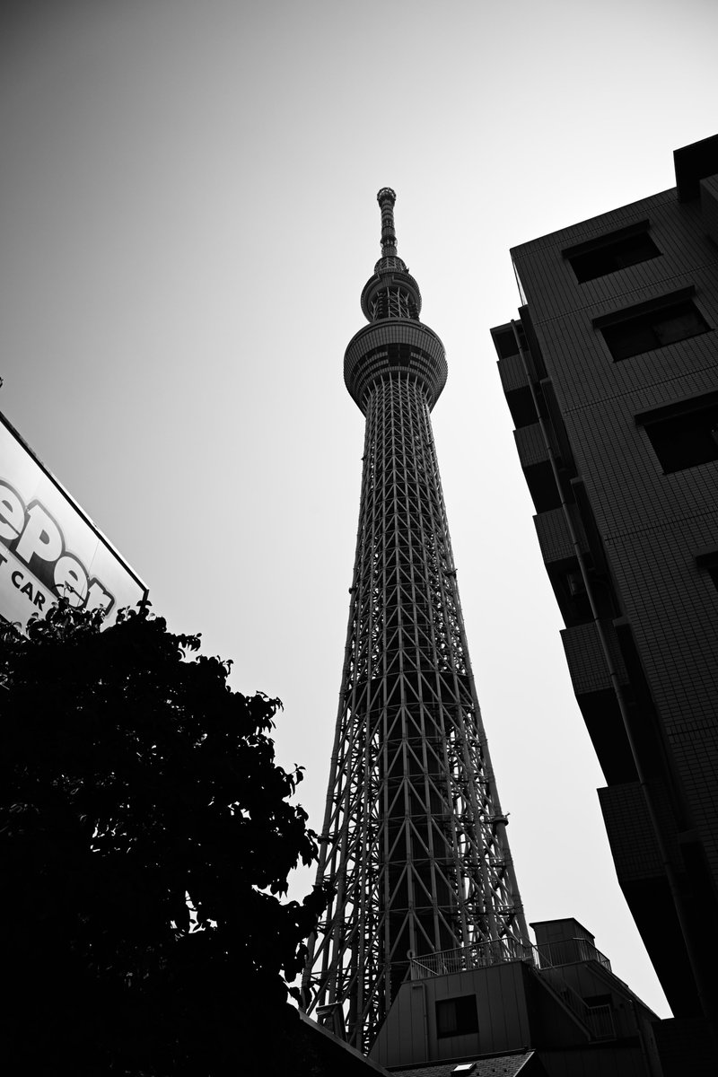 PAPUA_PHOTO3's tweet image. スカイツリー　【モノクロ】

#スナップ 
#写真好きな人と繋がりたい