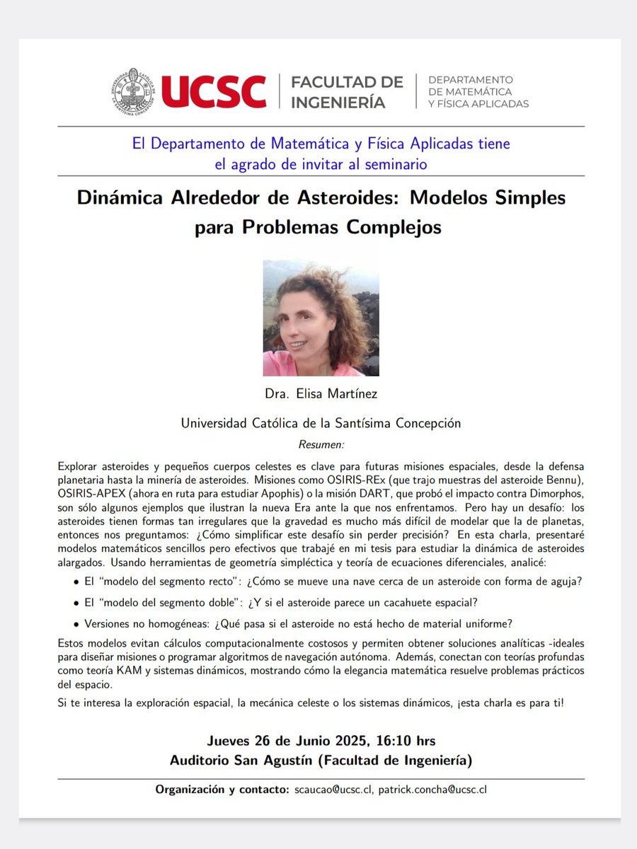 ElisaMartinezRo's tweet image. ✨️Un poquito de asteroides para la última semana de junio??🔥 No veo mejor manera! Mil gracias por la invitación @ucscconcepcion ✨️