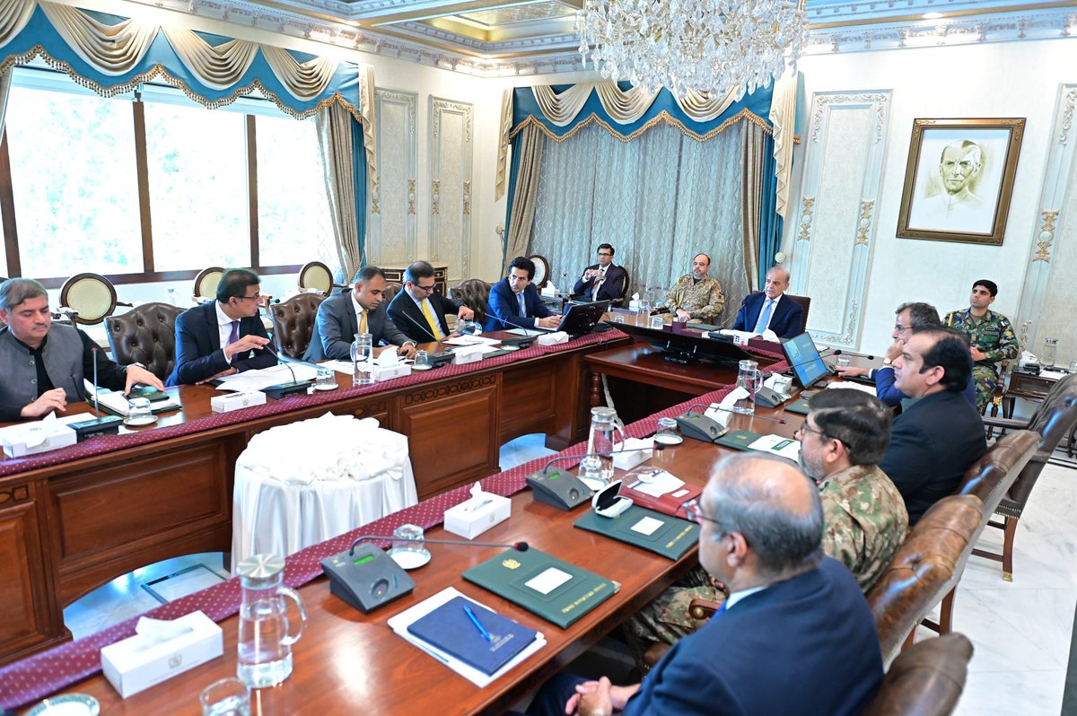 Prime Minister Muhammad Shehbaz Sharif chairing a meeting on power sector reforms. Islamabad, 25 June 2025.