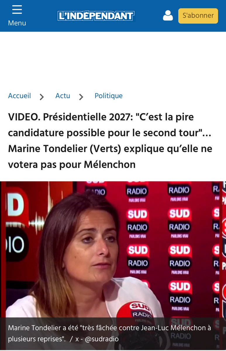 C’est noté et bien enregistré <a href="/marinetondelier/">Marine Tondelier</a>.
25/06/2025