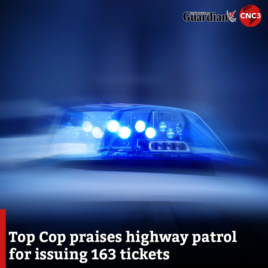 Officers of the Traffic and Highway Patrol Branch (THPB) cracked down on errant motorists during a 48-hour road policing operation that earned praise from Commissioner of Police Allister Guevarro.

For more: cnc3.co.tt/top-cop-praise…