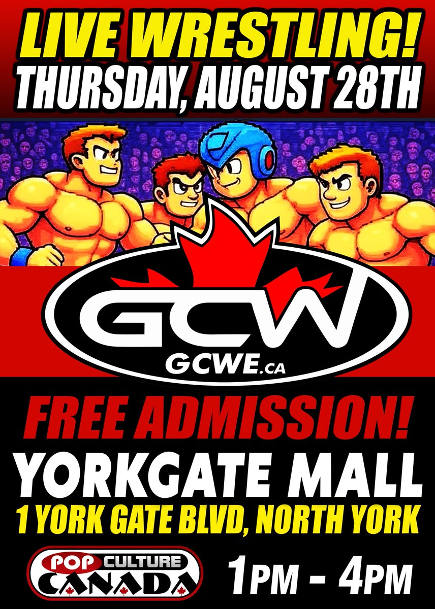 The summer break is just starting... BUT make sure to mark your calendars for our Back-to-School FUN FREE events!

Thursday, August 28: We'll have LIVE WWE style wrestling... Bell rings at 1pm.

Watch for more FUN FREE Back-to-School events, being announced throughout the summer!