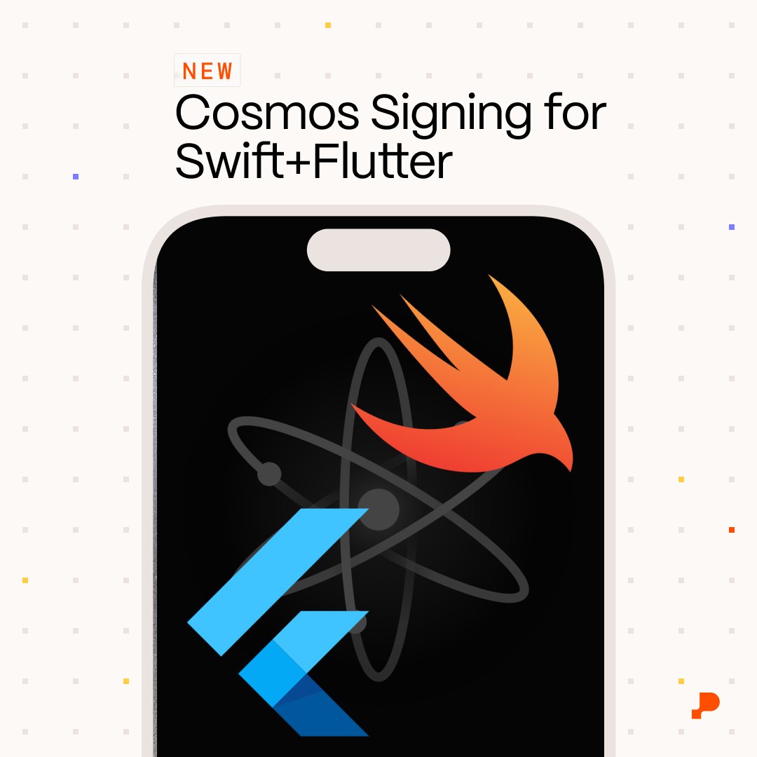 Para ✴️ (@get_para) on Twitter photo 1/ Announcing <a href="/cosmos/">Cosmos - The Interchain ⚛️</a> mobile signing in Para, now live for Swift and Flutter!
Built for:
📱 Mobile apps on iOS & Android
🛠️ Swift and Flutter developers
🌐 Any app using Cosmos SDK chains 1/ Announcing <a href="/cosmos/">Cosmos - The Interchain ⚛️</a> mobile signing in Para, now live for Swift and Flutter!
Built for:
📱 Mobile apps on iOS & Android
🛠️ Swift and Flutter developers
🌐 Any app using Cosmos SDK chains