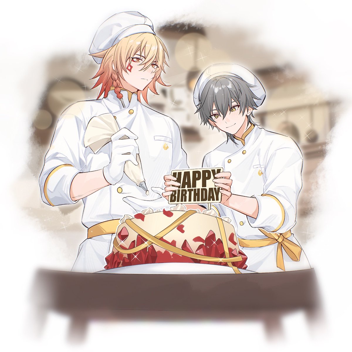 🍷💫
artist：<a href="/freaknaru123/">Naru✏️原稿中</a>

感謝naru老師！！嗚嗚嗚嗚嗚生日獲得美麗萬穹糧，我怎麼這麼幸福😭💕💕
祝我祝我生日快樂～