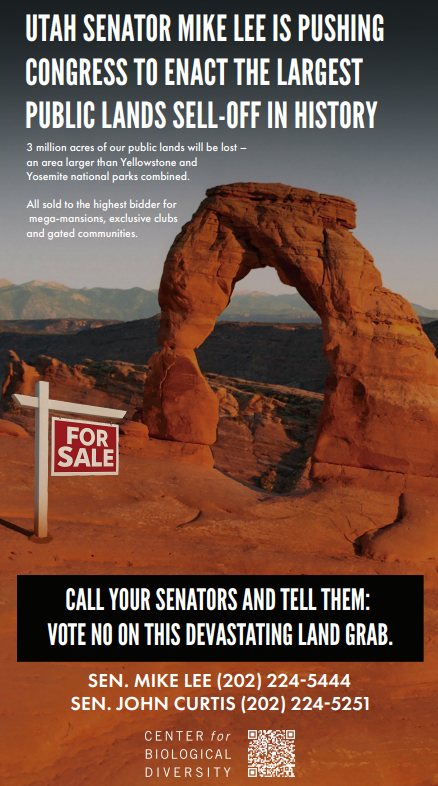 LaikenJordahl's tweet photo. Breaking: We're running full-page ads in Mike Lee's home state of Utah &amp; neighboring Colorado slamming his disgraceful attempt to liquidate our cherished public lands. We won't let Lee &amp; his developer buddies turn our public lands into private playgrounds for billionaires. https://t.co/28J0o5B4ZS