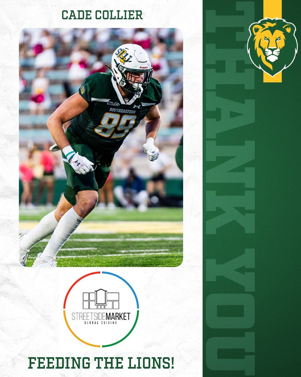 <a href="/Coach_Scelfo/">Frank Scelfo</a> and <a href="/LionUpFootball/">Southeastern Football</a> want to Thank Streetside Market for their support and generosity! 

#OurTownOurTeam | #GetintheGame | #TheStandard | #LionUp