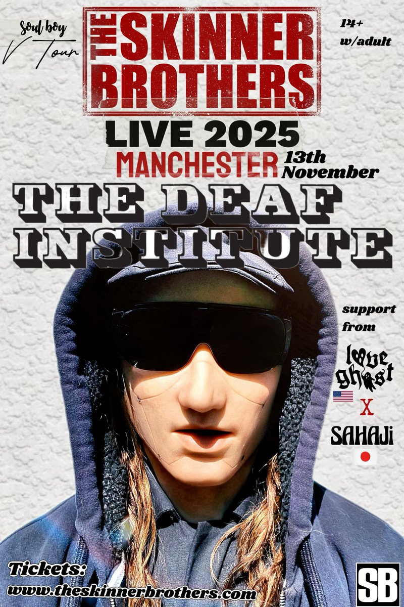 The Deaf Institute (@deafinstitute) on Twitter photo JUST ANNOUNCED
The Skinner brother will be returning to out music hall on the 13th November
Tickets are on sale 3rd July at 10am JUST ANNOUNCED
The Skinner brother will be returning to out music hall on the 13th November
Tickets are on sale 3rd July at 10am