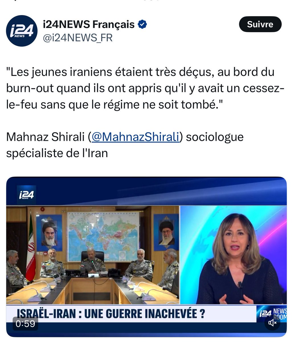 در زیر این توییت بدترین حرفها را بمن دارند میزنند چون صدای شما را انعکاس دادم. اگر موافق حرف منید، بروید و حرف تان را زیرش بزنید. اگر هم نیستید، بگویید من دیگر نروم سینه سپر‌کنم و مورد حمله قرار بگیرم تا مرا اینجا در‌کشور آزادی و دموکراسی مدام به مرگ تهدید کنند.