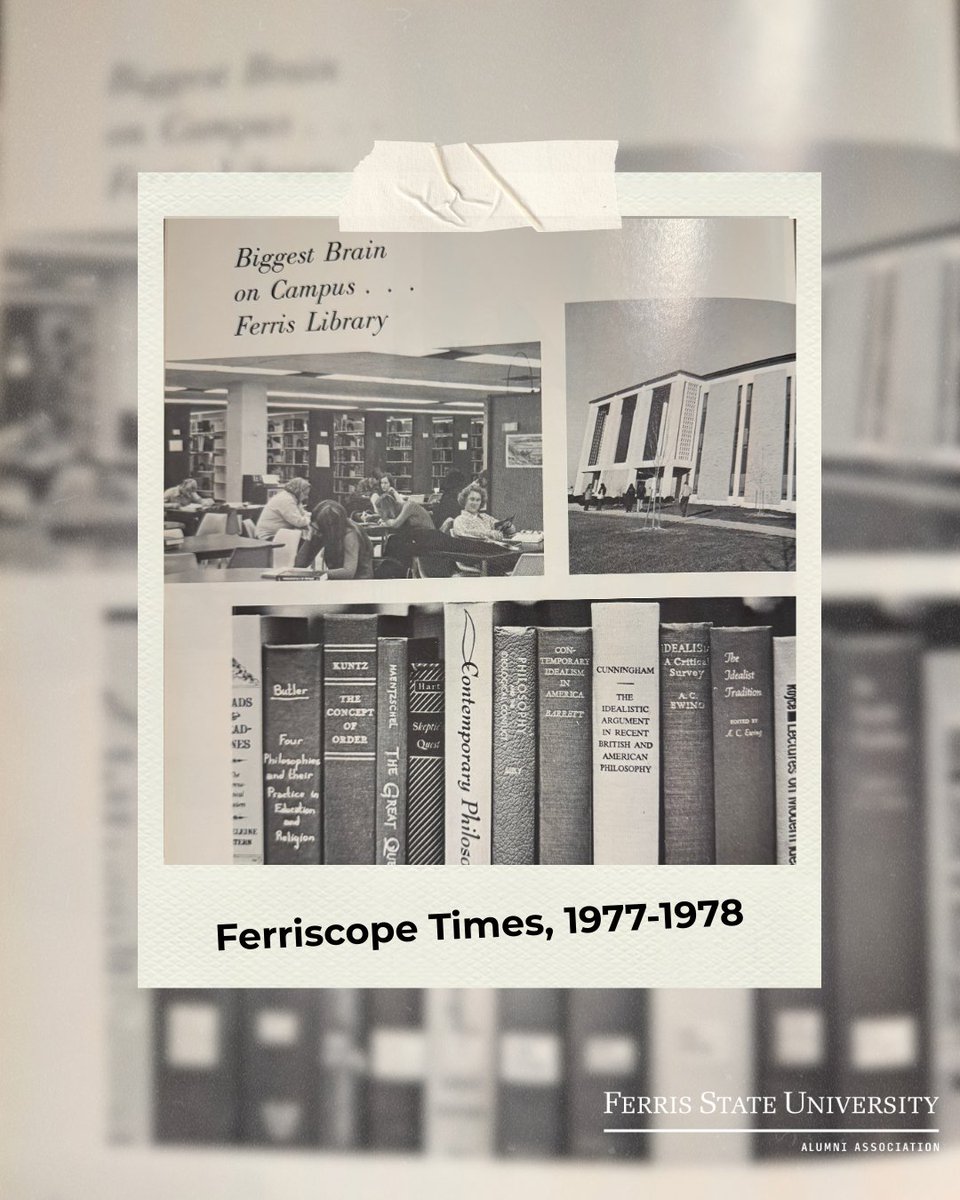FerrisAlumni's tweet image. Throwing it back to 1977 in Ferris Library! What were some of your favorite memories at the Ferris Library? Comment below! 🐶

#FERR1S #FerrisForward #BulldogForLife