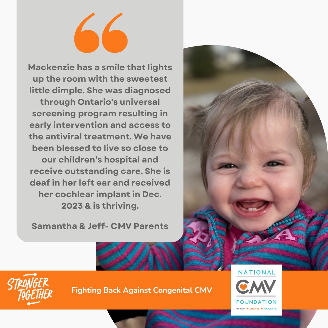 Meet Mackenzie! Representing today's #FacesofCMV 

#CMVAwarenessMonth #StrongerTogether #CMVAwareness #StopCMV