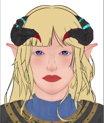 struve333's tweet photo. Time to detail the hair... hope it turns out well XD

#drawing #illustration #portraits #Sketching #demon #horn https://t.co/qsoWuGzMS6