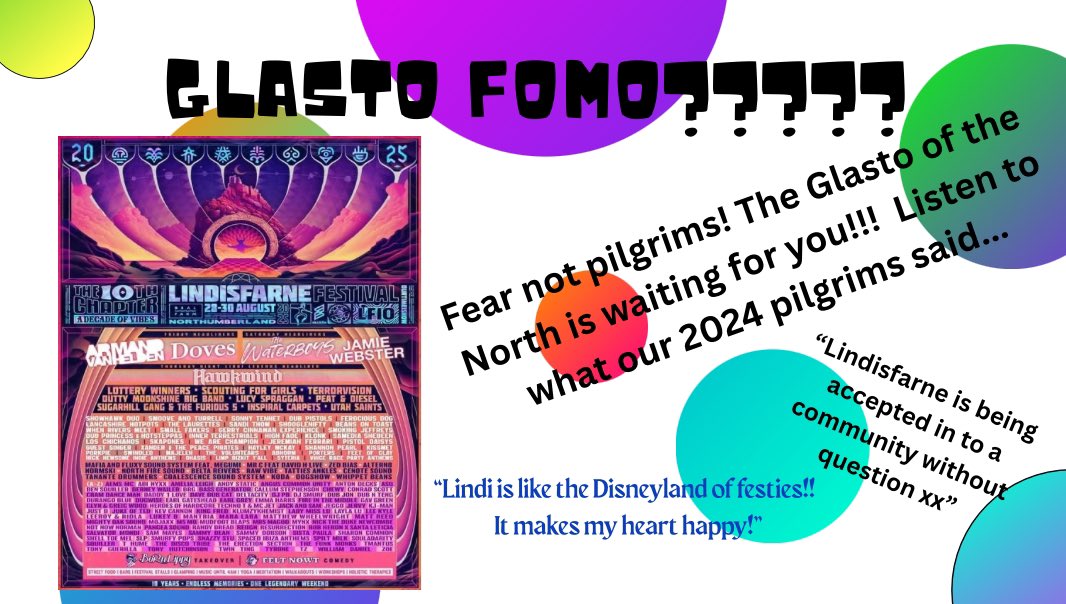 Lindisfarne Festival (@lindisfarnefest) on Twitter photo Less than 1000 tickets remaining pilgrims!! Check out what a couple of our 2024 pilgrims said about Lindi!! 👇👇👇👇👇👇👇👇
🎫 …disfarnefestival-com.stackstaging.com/tickets/ Less than 1000 tickets remaining pilgrims!! Check out what a couple of our 2024 pilgrims said about Lindi!! 👇👇👇👇👇👇👇👇
🎫 …disfarnefestival-com.stackstaging.com/tickets/