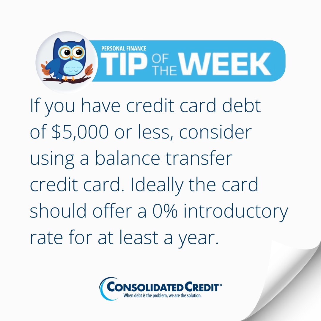 💡TipOftheWeekContest #WINMoney
❤️‍, share &amp; invite others to follow us for a chance to win $50 monthly!

👉 Find #DebtRelief by consolidating #CreditCardDebt with a #BalanceTransfer plus tips to do it right:ow.ly/AvRN50WeILF

#ConsolidatedCredit #DebtSucks ☎️844-450-1789