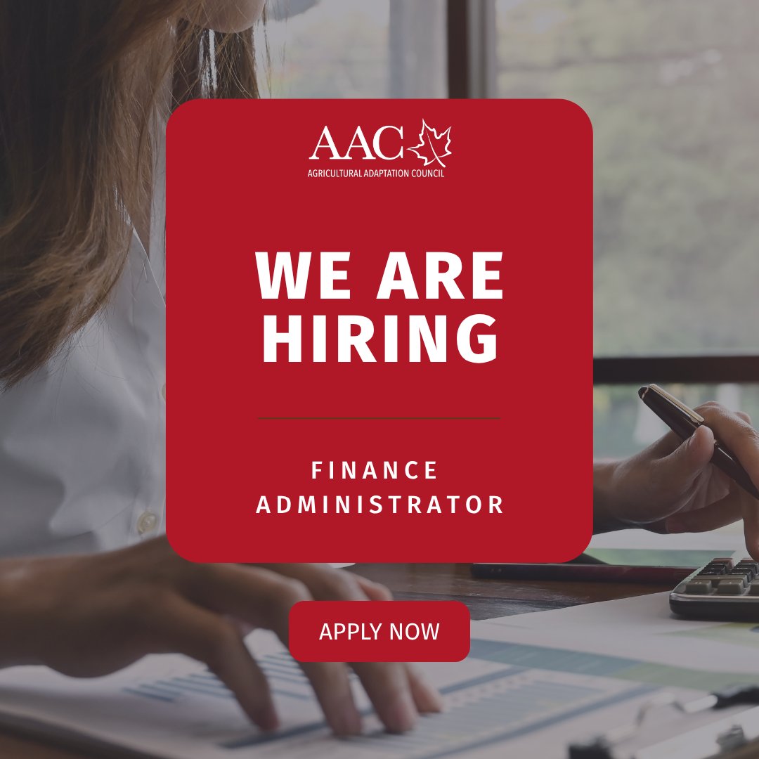Are you looking for a dynamic career in Ontario’s agri-food sector? Are you excited about building a resilient and sustainable food system?

The AAC is recruiting a full-time Finance Administrator to join our team. Click here to apply: yourh2rcareers.applytojobs.ca/finance/39349