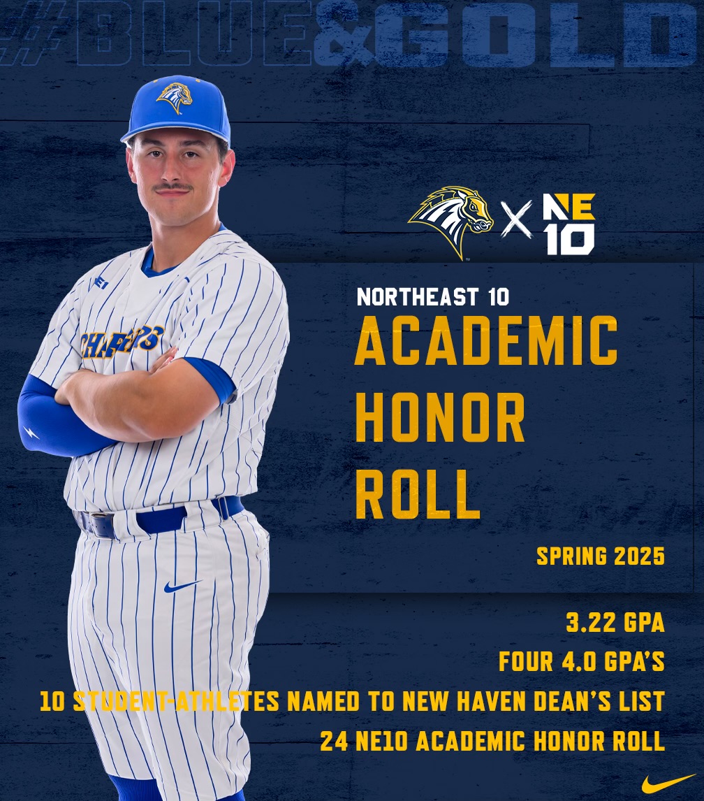 𝐄𝐱𝐜𝐞𝐥𝐥𝐞𝐧𝐜𝐞 𝐨𝐧 𝐚𝐧𝐝 𝐨𝐟𝐟 𝐭𝐡𝐞 𝐟𝐢𝐞𝐥𝐝.📚

Congrats to our student-athletes that have earned a spot on the NE10 Academic Honor Roll for their outstanding performance in the classroom!

#BlueAndGold