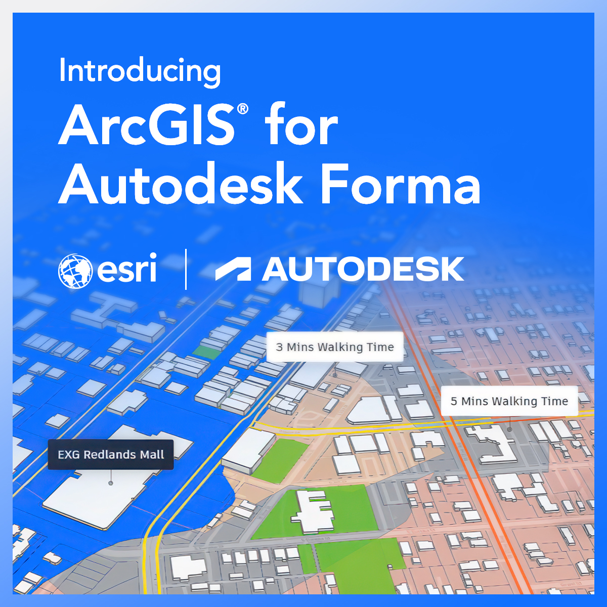 Esri's tweet image. Now available! 🙌🏼 ArcGIS for Autodesk Forma.
Enhance your pre-design and design workflows in @Autodesk Forma by seamlessly integrating maps, layers, and other spatial data from ArcGIS—all within a single design environment.
🔸Learn more: ow.ly/bg3k50We1q8
#AutodeskForma