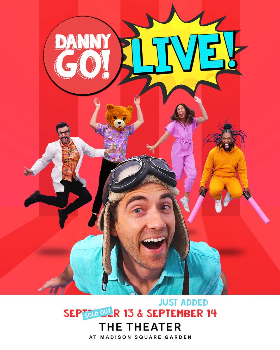 TheTheaterAtMSG's tweet image. DUE TO OVERWHELMING DEMAND, a 2nd Danny Go! show has been added on Sept 14 at The Theater at MSG!
Tickets go on sale to the general public on Fri, June 27 at NOON.