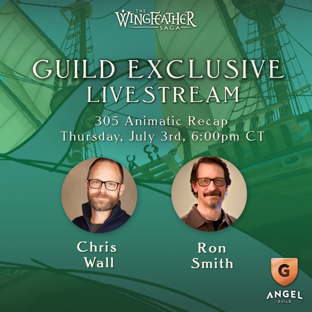 Here’s to another animatic from Season 3 passing through the Angel Guild! Join us on Thursday, July 3rd, for another guild exclusive livestream to review your feedback. 🐉 

#TheWingfeatherSaga #WingfeatherSaga #Wingfeather #AngelStudios #Livestream #WingfeatherSeason3