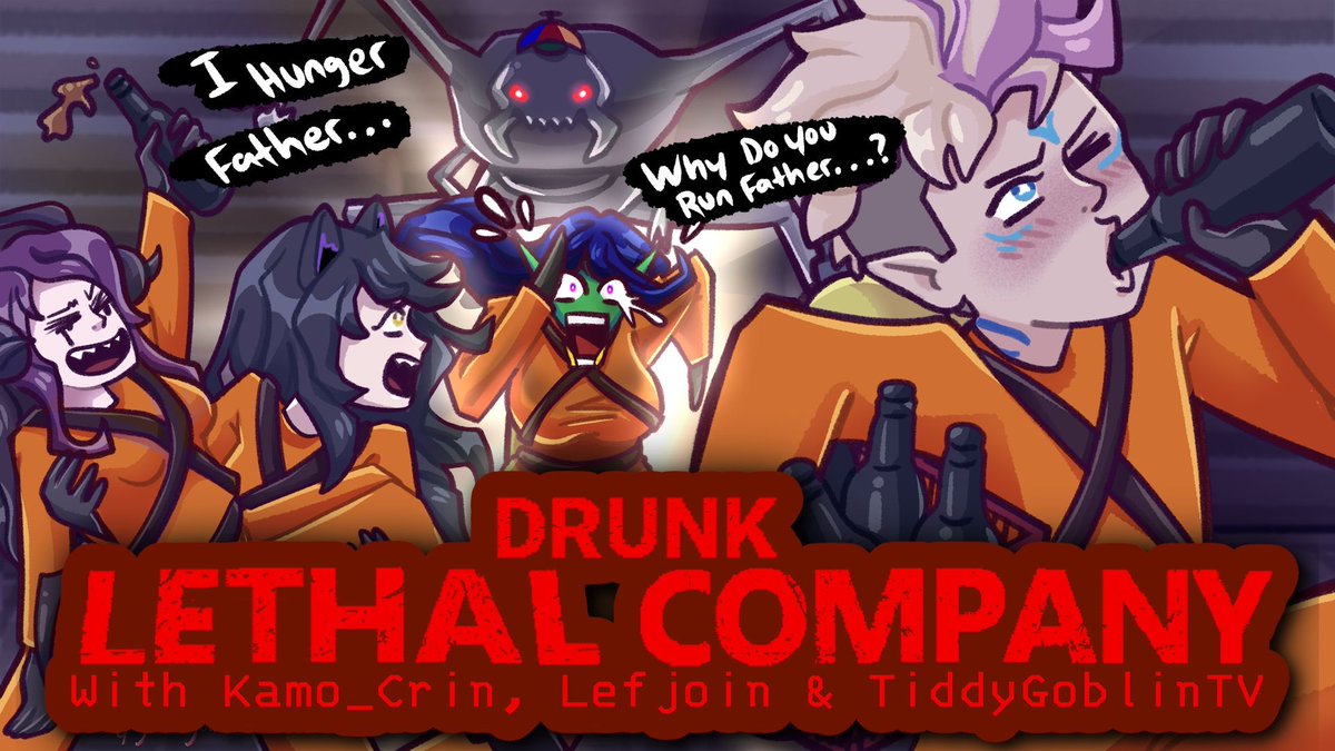 AfressHighwind's tweet image. Reminder!
Me, @kamocrin, @lefjoin and @tiddygoblinttv are all playing Drunk Lethal Company on Fri, Jun 27th!
Come to any of our streams and play our drinking game with us and have fun!

#vtuber #lethalcompany #drunkstream