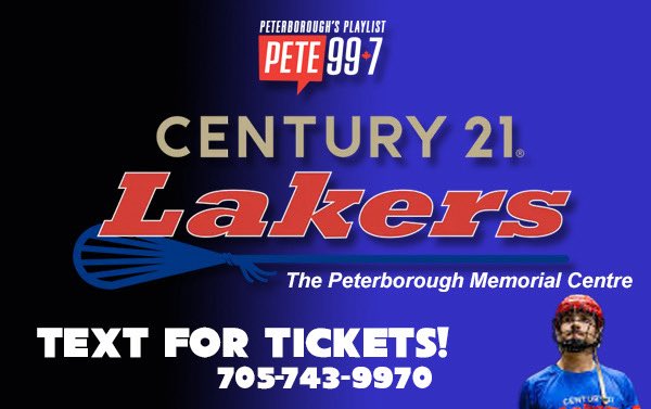 Join Dani Guppy today your chance to score a 4-pack of tickets to see the Peterborough Lakers at the Peterborough Memorial Centre!

ℹ️ pete997.fm/index.php/free…