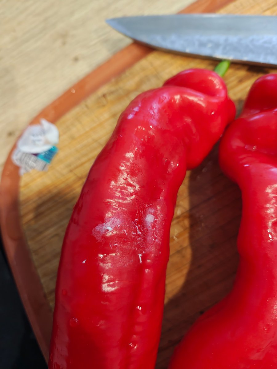 Leedilts's tweet photo. Which genius at @sainsburys though putting a sticker that  won't peel off without leaving a sticky patch on a pepper was a good idea? https://t.co/BtjU2gfBTY
