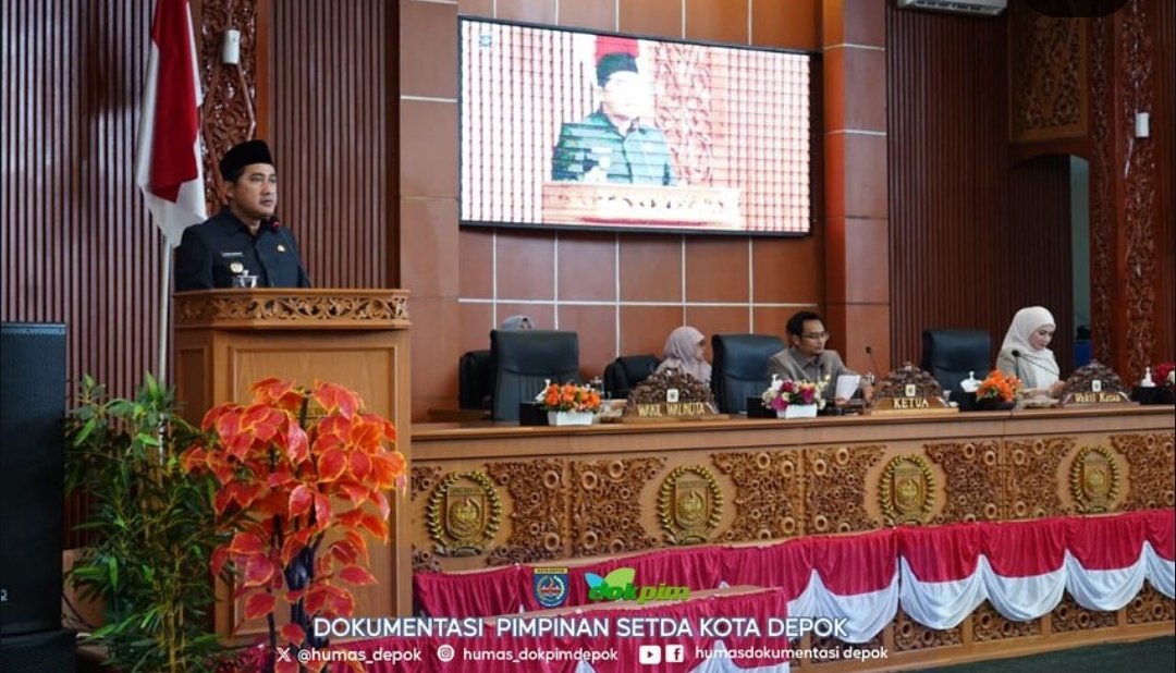 Rapat Paripurna Dewan Perwakilan Rakyat Daerah (DPRD) Kota Depok kembali digelar untuk membahas penetapan Program Pembentukan Peraturan Daerah (Propemperda) Kota Depok Tahun 2026, Senin (23/06/2025) di Ruang Rapat Paripurna DPRD Kota Depok, Grand Depok City.