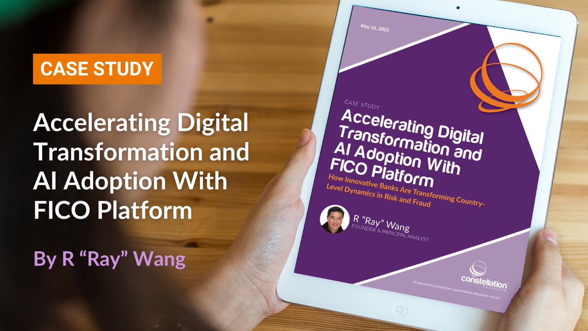 Constellation Research (@constellationr) on Twitter photo How are innovative banks using #AI to fight fraud and reshape risk at the national level? Check out <a href="/rwang0/">R “Ray” Wang 王瑞光 #Cupertino #AI #Energy R.NFT</a>’s latest case study featuring <a href="/FICO_corp/">FICO (Fair Isaac)</a> on accelerating #digitaltransformation and AI adoption. 📖 zurl.co/DqNFj How are innovative banks using #AI to fight fraud and reshape risk at the national level? Check out <a href="/rwang0/">R “Ray” Wang 王瑞光 #Cupertino #AI #Energy R.NFT</a>’s latest case study featuring <a href="/FICO_corp/">FICO (Fair Isaac)</a> on accelerating #digitaltransformation and AI adoption. 📖 zurl.co/DqNFj