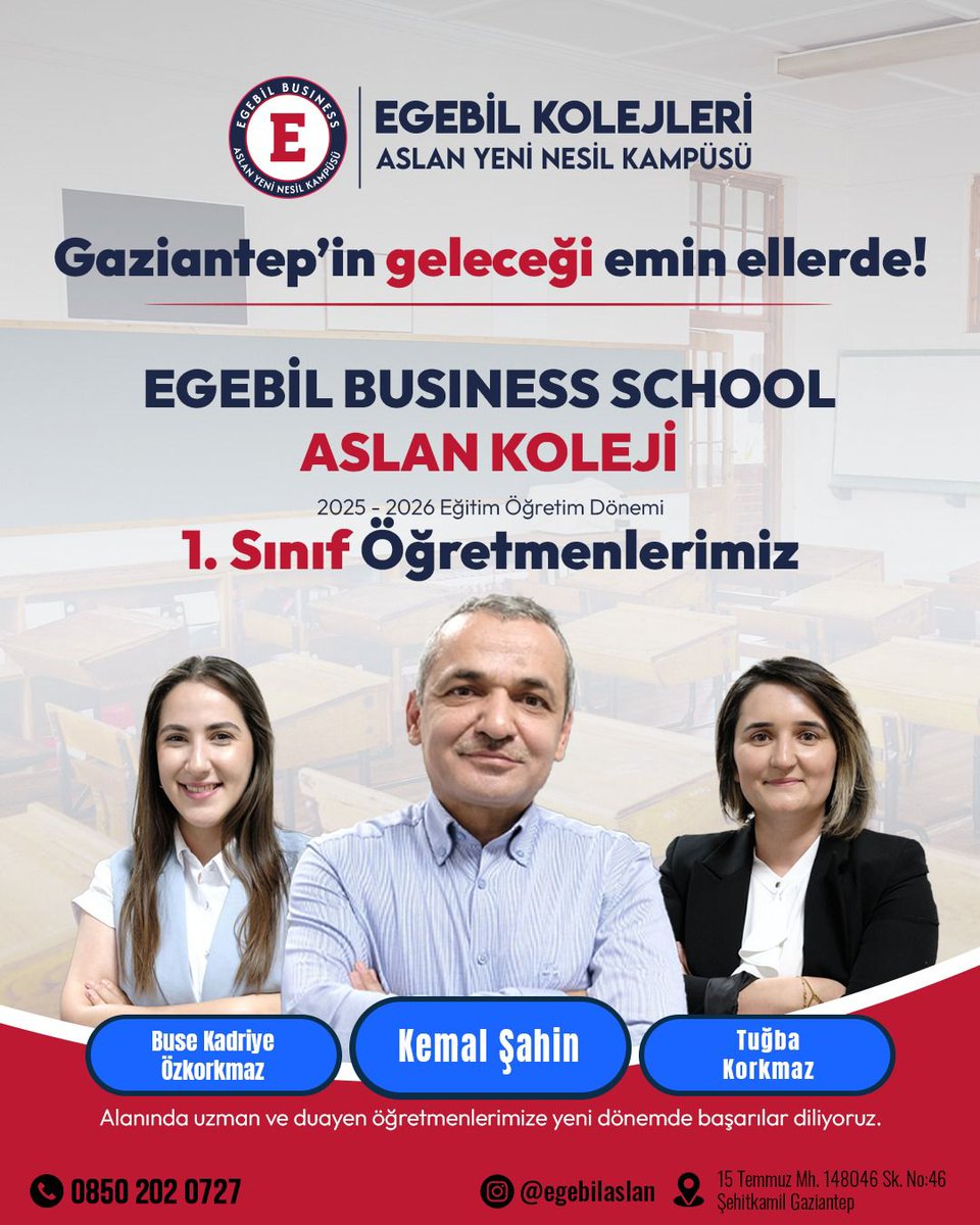 📚 1. Sınıfa Güçlü Bir Başlangıç!
Deneyimli sınıf öğretmeni kadromuzla sevgi dolu yaklaşımı ve başarı odaklı eğitim anlayışıyla minik öğrencilerimizi karşılamaya hazır!
Yeni dönemde birlikte büyüyecek, birlikte başaracağız.
#egebilaslan #1Sınıf #egebilkoleji#DeneyimliKadromuz