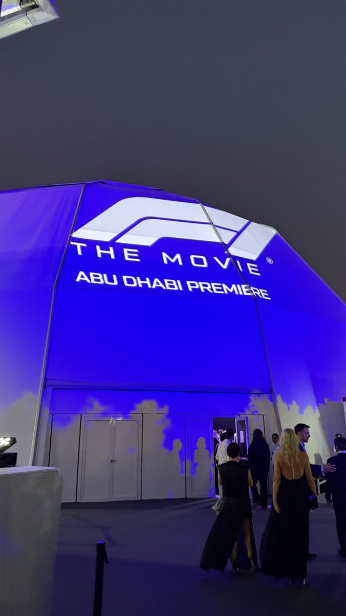 preethamdnl's tweet image. Glimpse of the F1 Abu Dhabi Premiere. This movie has to be watched on an IMAX screen.