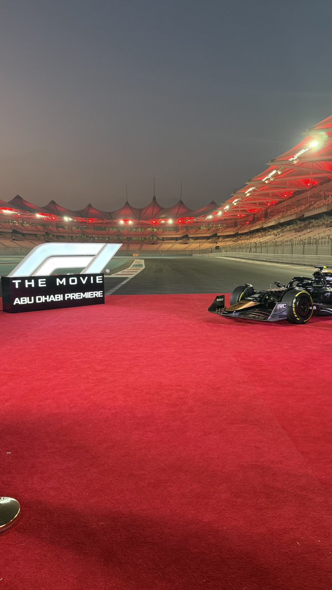 preethamdnl's tweet image. Glimpse of the F1 Abu Dhabi Premiere. This movie has to be watched on an IMAX screen.