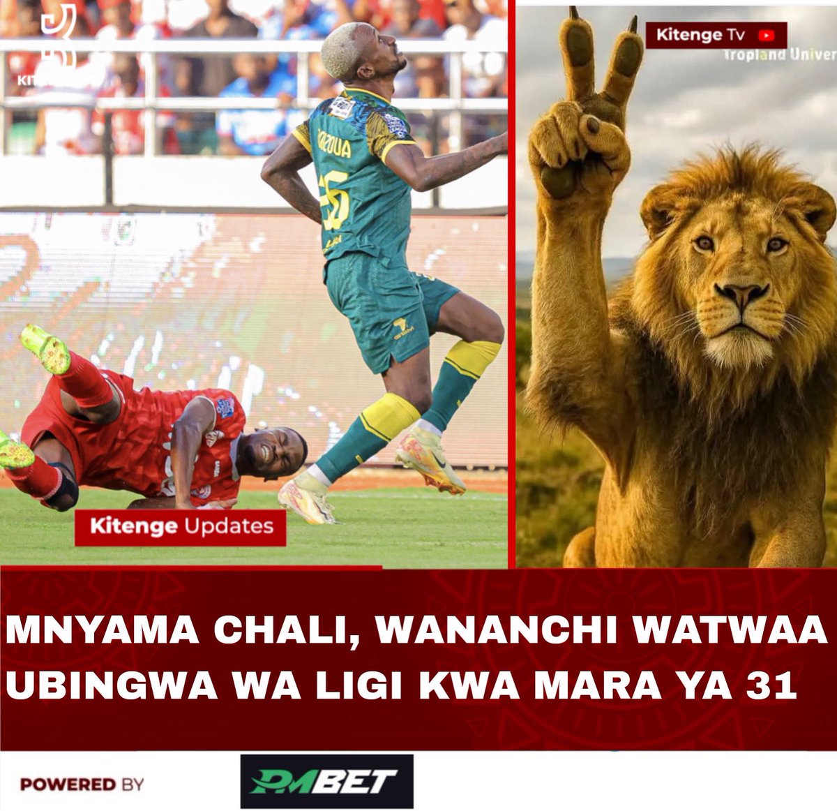 Wananchi, Young Africans Sc wametwaa ubingwa wa Ligi Kuu bara kwa msimu wa nne mfululizo baada ya kuilaza Simba Sc bao 2-0 kwenye mchezo wa kufunga pazia la Ligi hiyo.

Simba Sc imetoka 'kapa' kwa msimu wa nne mfululizo kwenye Ligi Kuu huku Wananchi wakitwaa kombe hil kwa mara ya