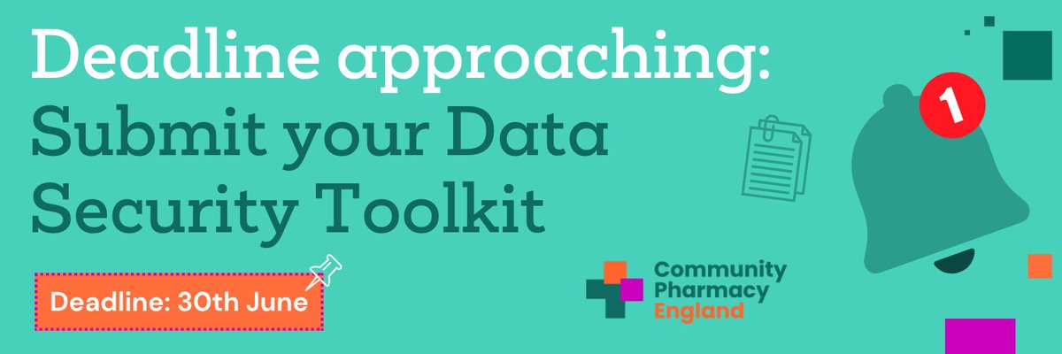With less than a week to go until the Monday 30th June 2025 deadline, some pharmacy owners have yet to complete this year’s Data Security and Protection Toolkit (DSPTK).

Completing the Toolkit is a requirement under NHS Terms of Service, so please make this a priority in the