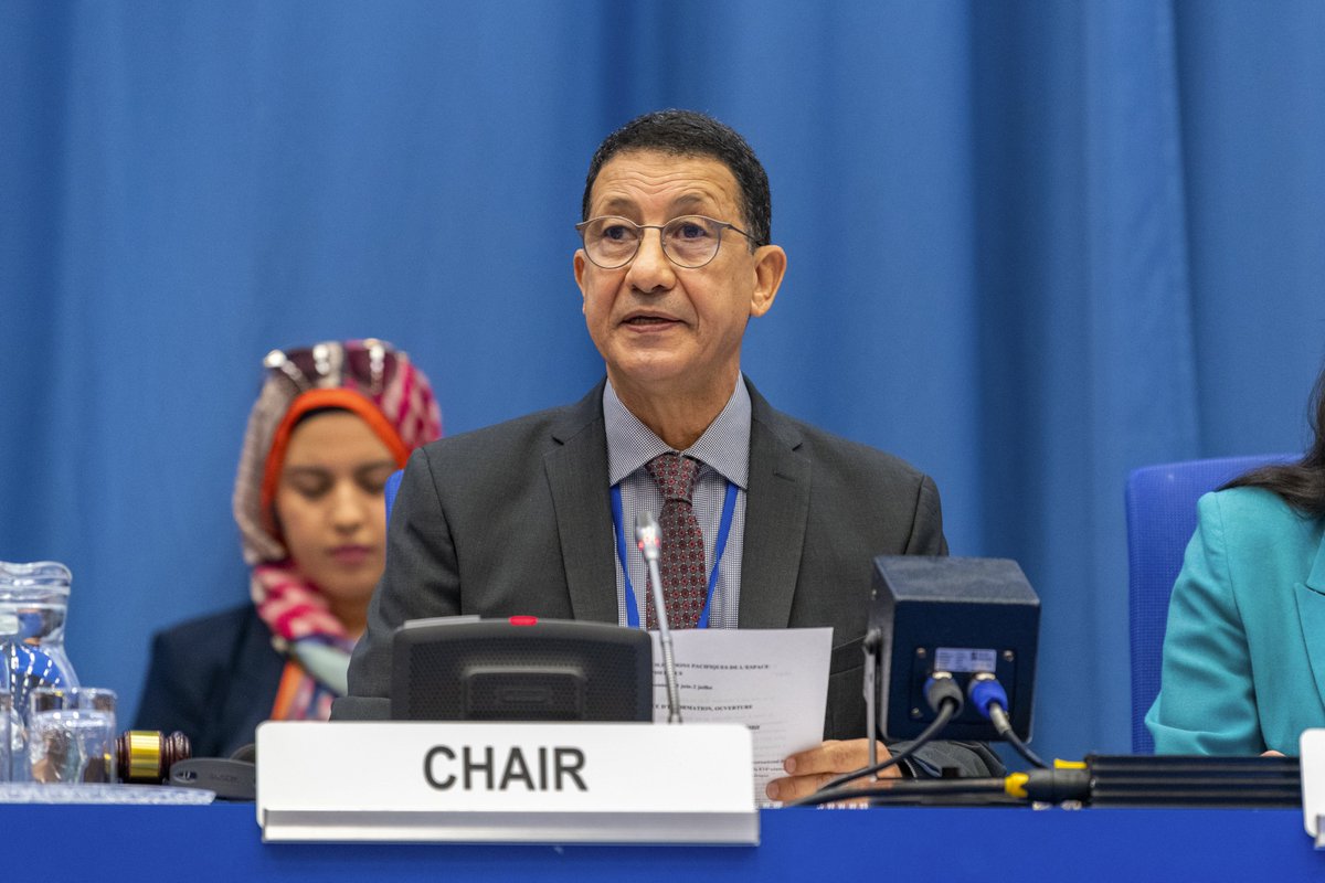 🚀 #COPUOS2025 has blasted off! Chair Rafiq Akram of 🇲🇦 Morocco opened the 68th session of the UN Committee on the Peaceful Uses of Outer Space (COPUOS), welcoming 104 Member States, 56 Permanent Observers, Heads of Space Agencies...🧵