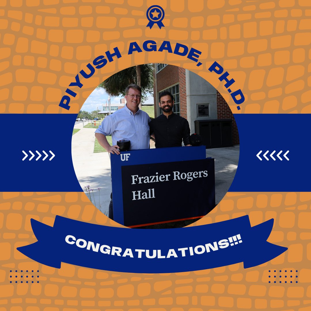 UF_ABE's tweet image. Meet our new Ph.D. Piyush Agade! Congratulations Dr. Agade!!!!!
