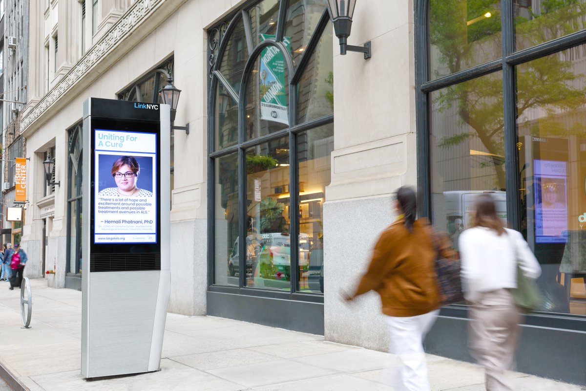 TargetALS_fdn's tweet image. Last month, Target ALS was featured by @Intersection_Co on @LinkNYC throughout New York City to celebrate #ALSAwarenessMonth. The campaign featured 5 New Yorkers, including our founder, Dan Doctoroff, who drive #ALSResearch.
Read more about the campaign: bit.ly/40dg5Hr