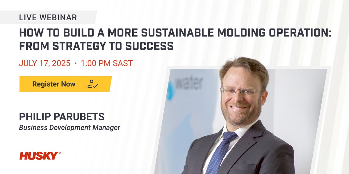 📢 𝗟𝗜𝗩𝗘 𝗪𝗘𝗕𝗜𝗡𝗔𝗥 𝗔𝗟𝗘𝗥𝗧! How to Build a More Sustainable Molding Operation: From Strategy to Success

📅 𝗝𝘂𝗹𝘆 𝟭𝟳, 𝟮𝟬𝟮𝟱 ⏰ 𝟭:𝟬𝟬 𝗣𝗠 𝗦𝗔𝗦𝗧

Future-proof your molding operations: Whether you're launching new sustainable packaging, optimizing equipment,
