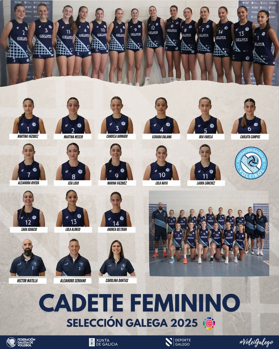 VoleiGalego's tweet photo. 💙 Selección Galega Cadete femenina 2025 https://t.co/tAJ5SN2Eqz