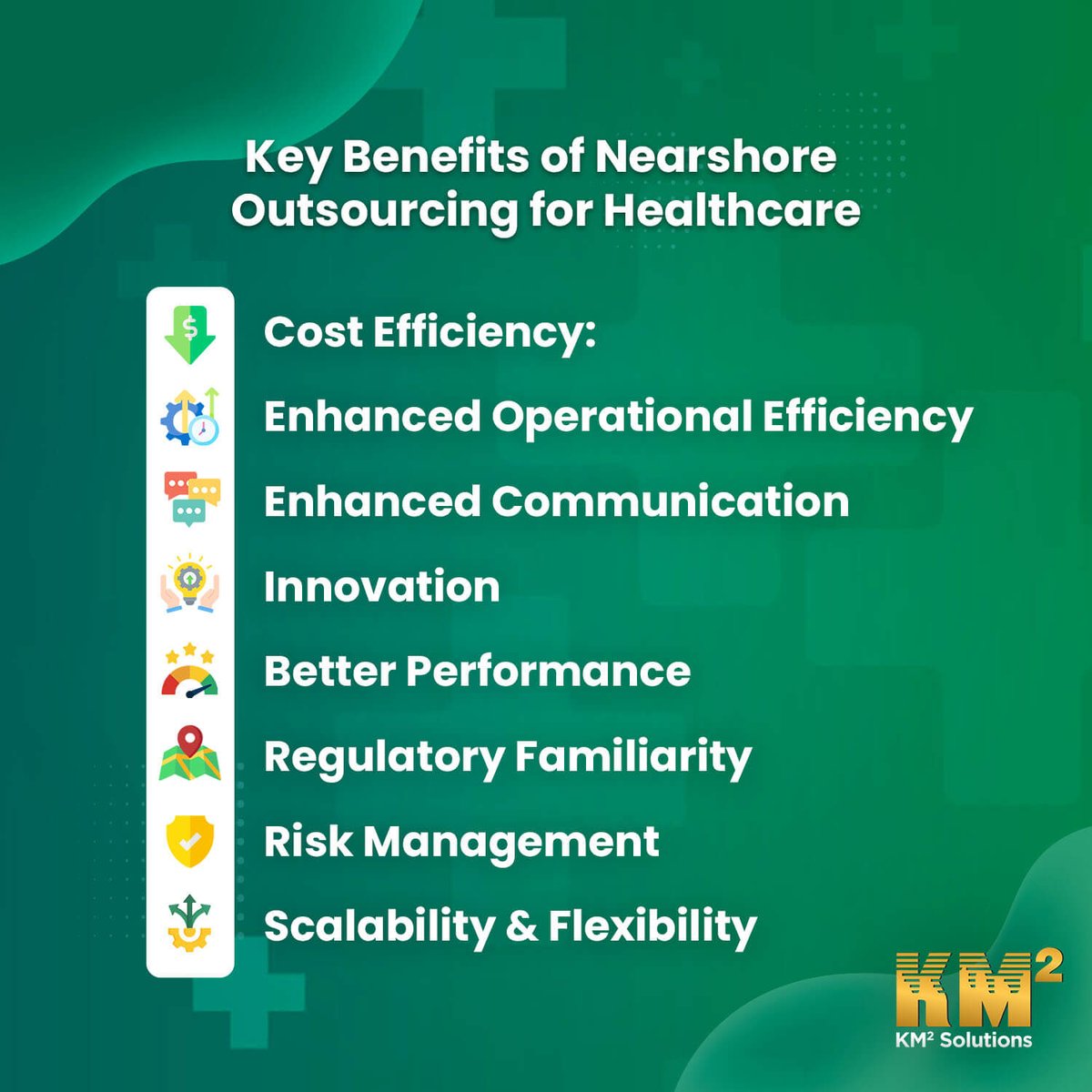 KM2solutions's tweet image. As the healthcare space evolves and healthcare providers expand their reach and services, they are increasingly turning to outsourcing solutions as a means to manage various aspects of their operations efficiently. READ MORE HERE: km2solutions.com/resources/mult…
#km2solutions