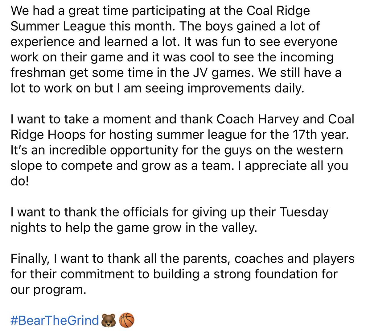 Love summer hoops!!

A chance for our guys to grow and bond as a team.