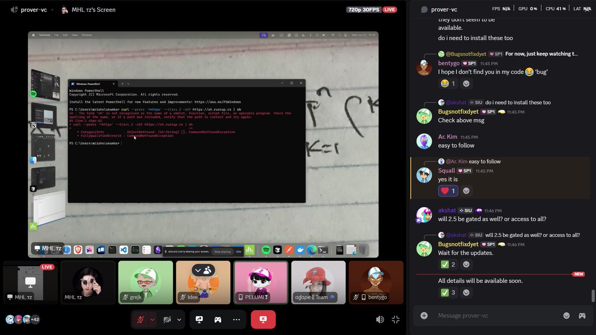 modcuz_'s tweet photo. Prover call is live right now on Discord! 🎙️
Wish I was a prover so I could be in there soaking up the alpha 👀
If you are one, don’t miss this.
Moments like this separate the real ones.
@0xCRASHOUT can you make me one?
#Succinct #Provers #ZKCommunity
