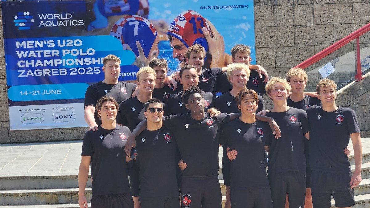 waterpolocanada's tweet photo. Canada Takes 14th Position at World Aquatics Men's U20 Water Polo Championship

Details: https://t.co/bzabChCMr9

🔴⚪🔴

Le Canada prend le 14e rang au Championnat de water-polo des M20 masculin de World Aquatics

Détails : https://t.co/rDS9jg08k1 https://t.co/1ukA5qTe5C