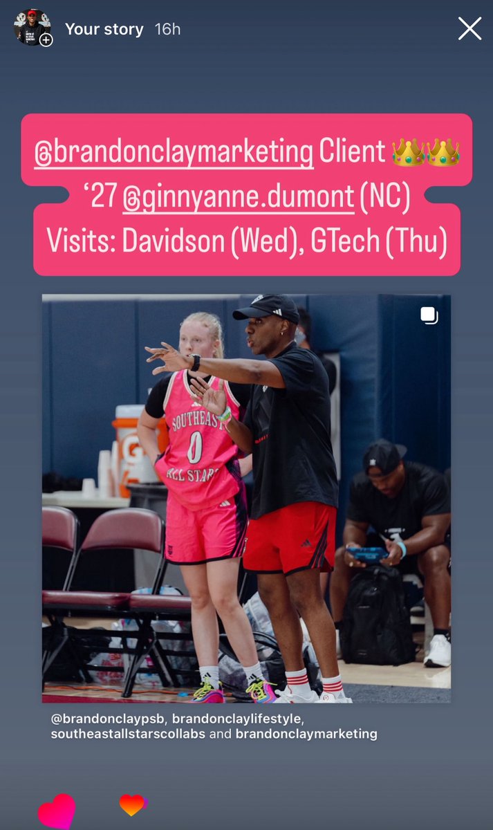 SoutheastAStars's tweet image. Brandon Clay Marketing x Southeast All Stars | Powered By @brandonclaypsb & @3SSBGCircuit ❤️🖤🤍 | #BClayMarketing
YOU CAN GO ANYWHERE FROM HERE!
‘27 Ginny Anne Dumont of Providence Day (NC) /// SAS White 3SSB will visit Davidson & Georgia Tech.
SAS IG: instagram.com/southeastallst…