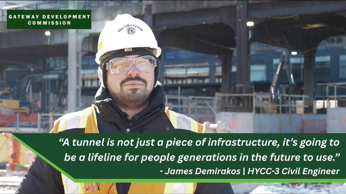 GatewayProgNews's tweet image. Thousands of men and women work on building the Hudson Tunnel Project every day. For many, this is more than a job. It’s an opportunity to build a legacy.
Watch our new video to hear what the Hudson Tunnel Project means to the people building it: youtube.com/watch?v=YDTEcm…