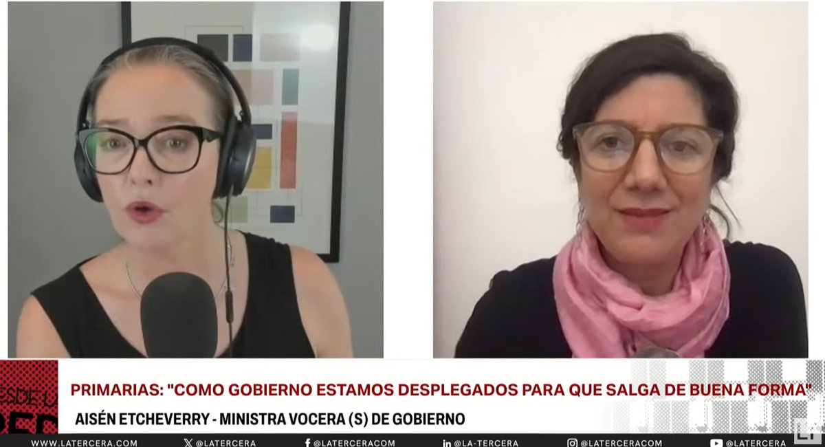 #VoceríaEnMedios | Ministra Aisén Etcheverry: "Es importante contar con un sistema de elecciones robusto como el de nuestro país. Si tienes dudas, puedes resolverlas en chilevotainformado.cl y servel.cl".