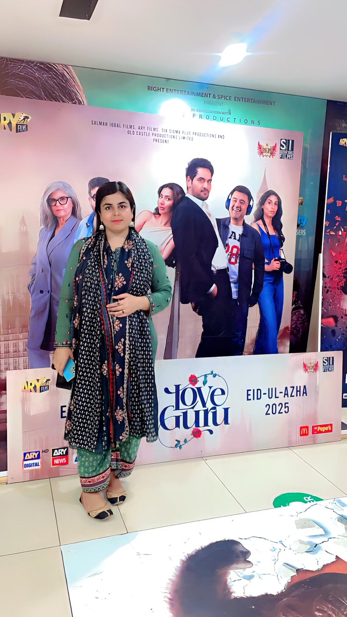 RealFatimaRana's tweet photo. Last night, I finally watched Luv Guru – a complete entertainment package! 🎬🔥 Still going house full, and totally deserves it.  Must-watch! Had a great time  — the perfect break from the 9 to 6 hustle. ❤️🍿 
#SupportPakistan
#LuvGuru #MustWatch #FamilyTime #MovieNight https://t.co/tb5EnZ1zAZ