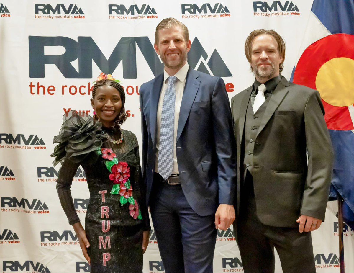Rev Christine Coleman (@sos_rwanda) on Twitter photo It was a lifetime honor to meet you <a href="/EricTrump/">Eric Trump</a>, to hear you testify from your heart <a href="/TheRMVoice/">Rocky Mountain Voice</a>. It was fire, laughter and a full-volume crowd! You definitely carry your dad’s anointing <a href="/realDonaldTrump/">Donald J. Trump</a>. The Trumps don’t lose because they don’t give up fighting for the Truth! It was a lifetime honor to meet you <a href="/EricTrump/">Eric Trump</a>, to hear you testify from your heart <a href="/TheRMVoice/">Rocky Mountain Voice</a>. It was fire, laughter and a full-volume crowd! You definitely carry your dad’s anointing <a href="/realDonaldTrump/">Donald J. Trump</a>. The Trumps don’t lose because they don’t give up fighting for the Truth!