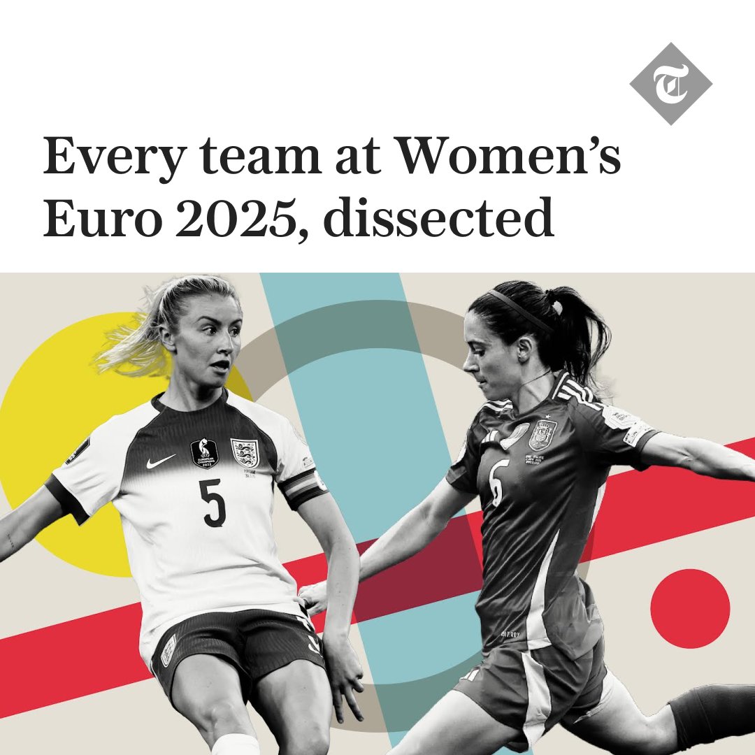 WomensSport's tweet photo. Telegraph Sport’s guide to this summer’s #WEURO2025 tournament in Switzerland, including each team’s prospects, tactical approach and star player

Find out more ⬇️
https://t.co/82NWOTmNoX https://t.co/WbejQDPUZJ